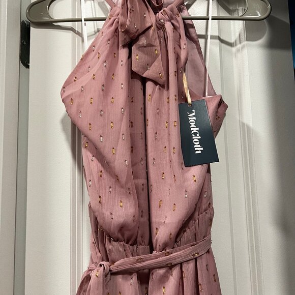 Modcloth Illuminated Elegance Chiffon Maxi Dress Size Medium - Picture 3 of 7